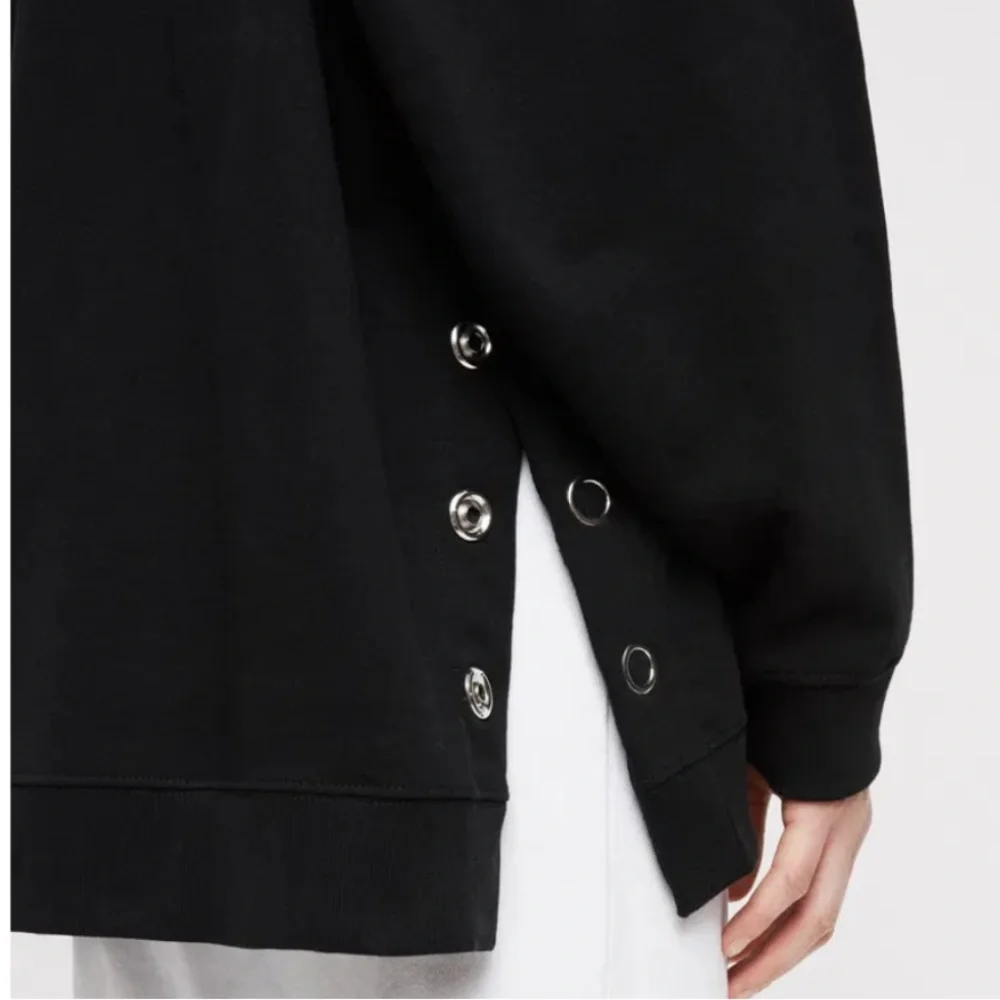 ALLSAINTS Leti Freida Side-Snap Sweatshirt Size M - Picture 3 of 9